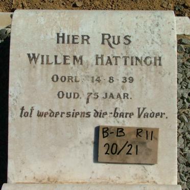 HATTINGH Willem -1939