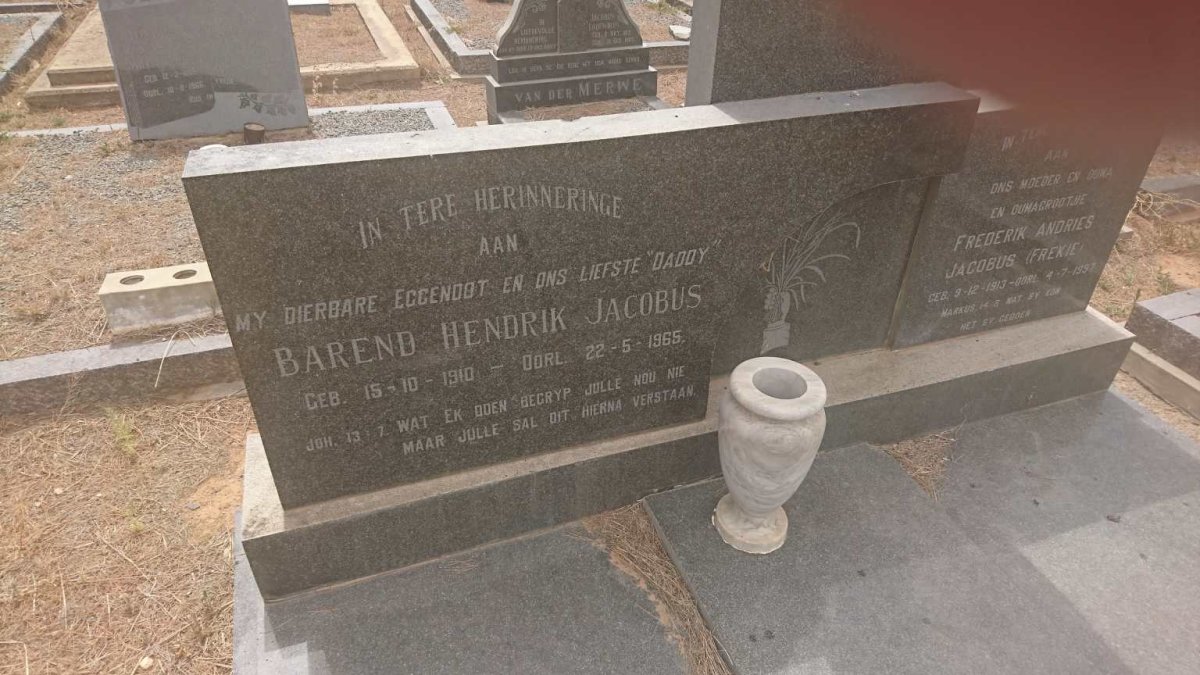 JACOBUS Barend Hendrik 1910-1965 &amp; Frederik Andries 1913-1997