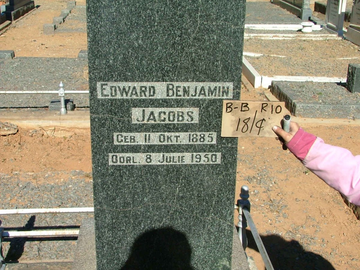 JACOBS Edward Benjamin 1885-1950