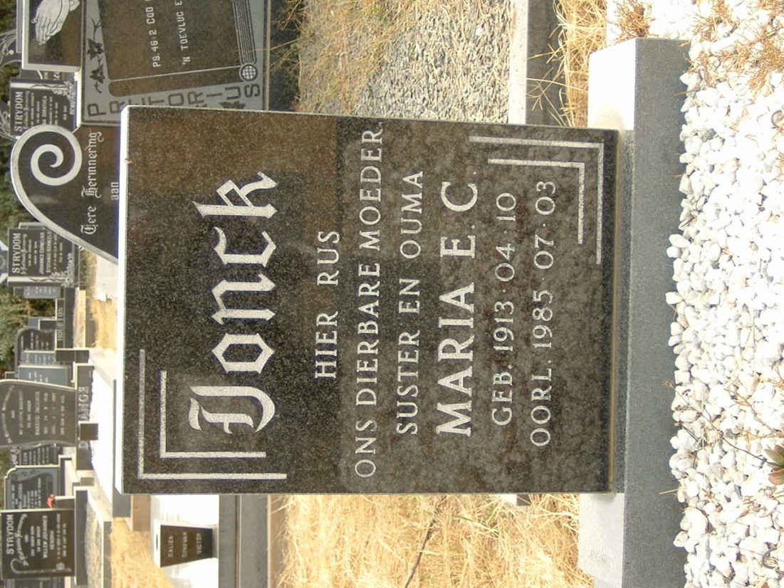 JONCK Maria E.C. 1913-1985