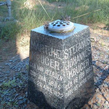 KRUGER Stefanus Johannes 1862-1921 &amp; Martjie VAN HEERDEN 18?5-1922
