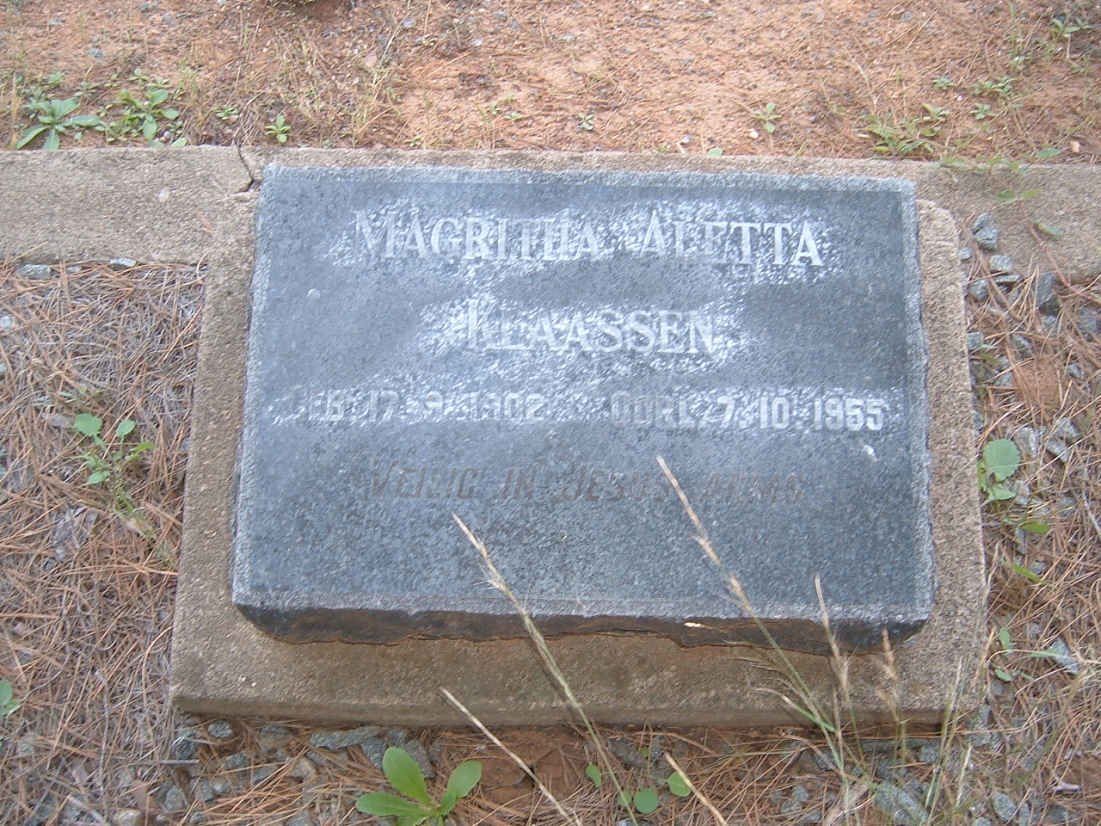 KLAASSEN Magritha Aletta 1902-1955