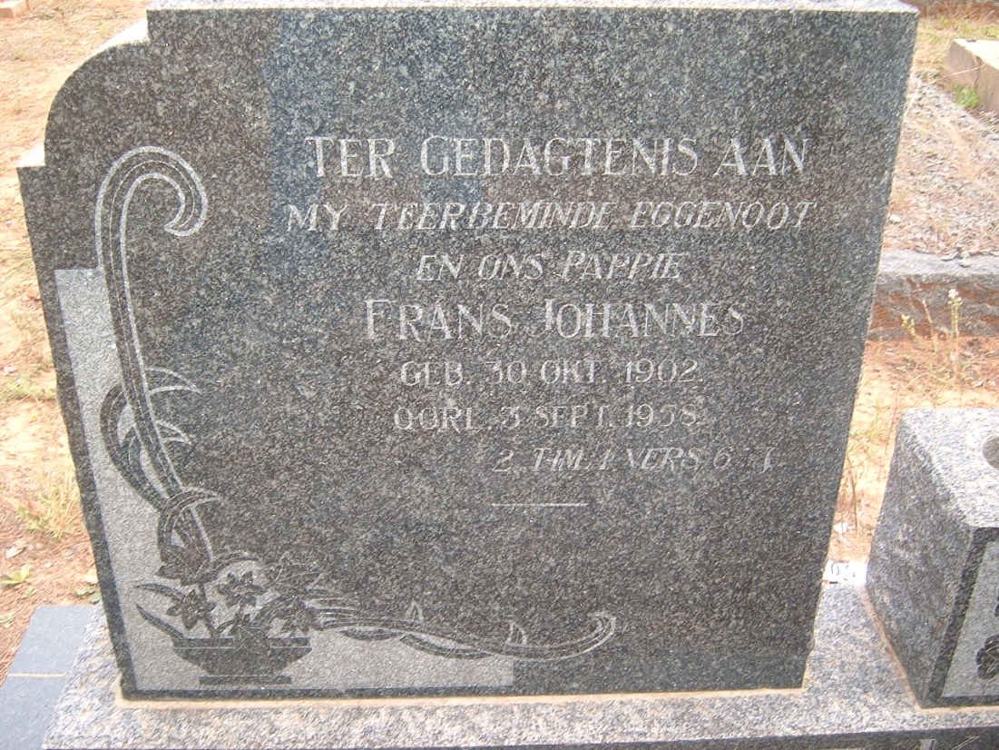KLERK Frans Johannes, de 1902-1958 &amp; Anna Dorothea 1895-1967