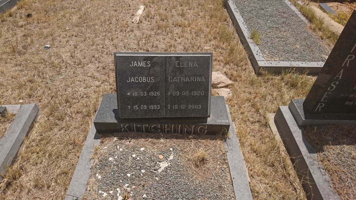 KITCHING James Jacobus 1926-1993 &amp; Elena Catharina 1920-2003
