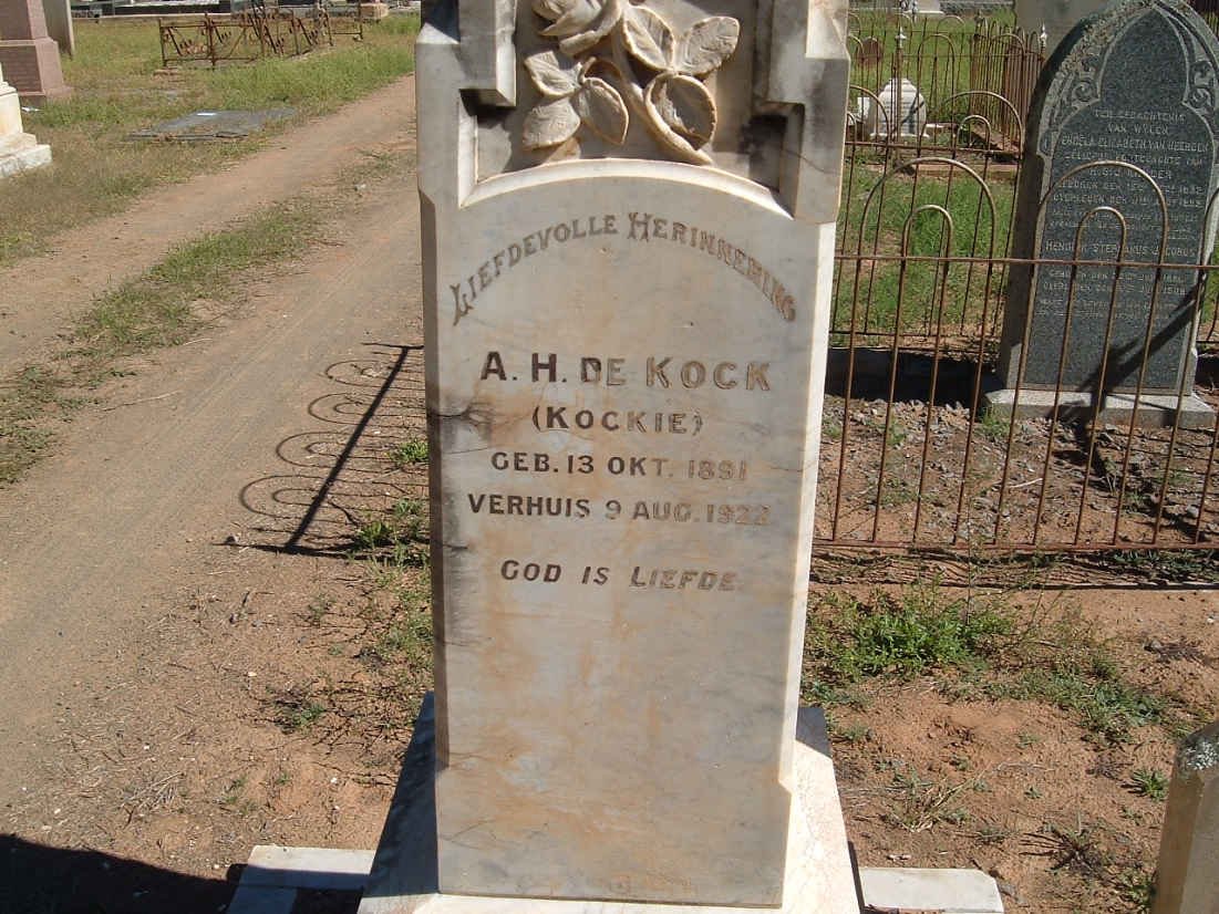 KOCK A.H., de 1891-1932