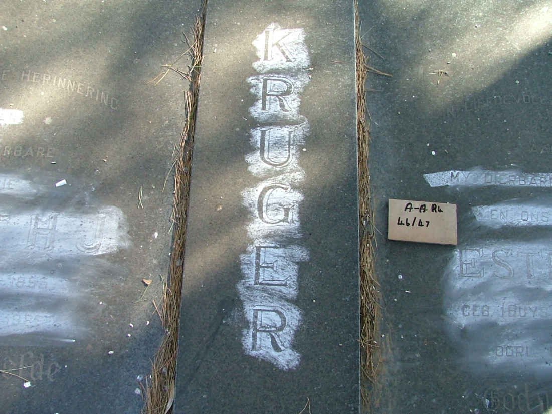 KRUGER Gerrit H.J. 189?-19?? &amp; Estelle BUYS 19??-19??