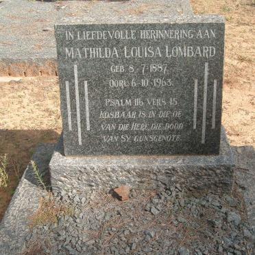 LOMBARD Mathilda Louisa 1887-1963