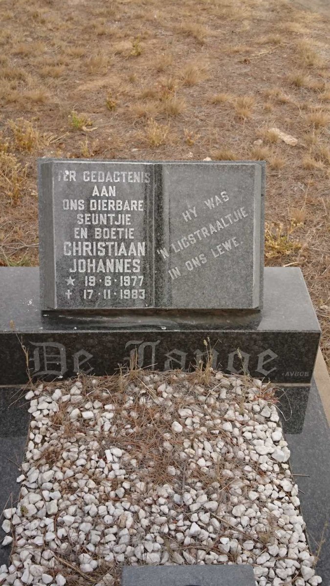 LANGE Christiaan Johannes, de 1977-1983