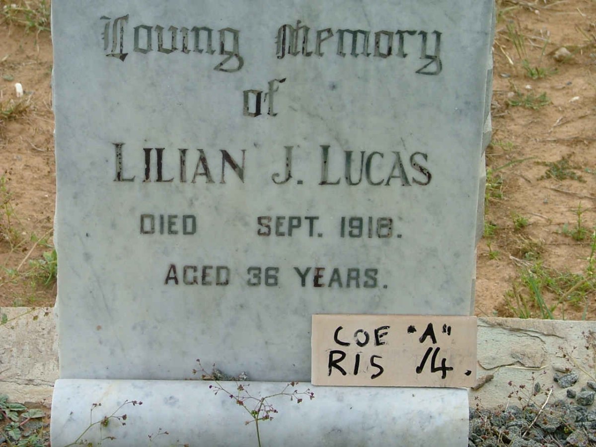 LUCAS Lilian J. -1918