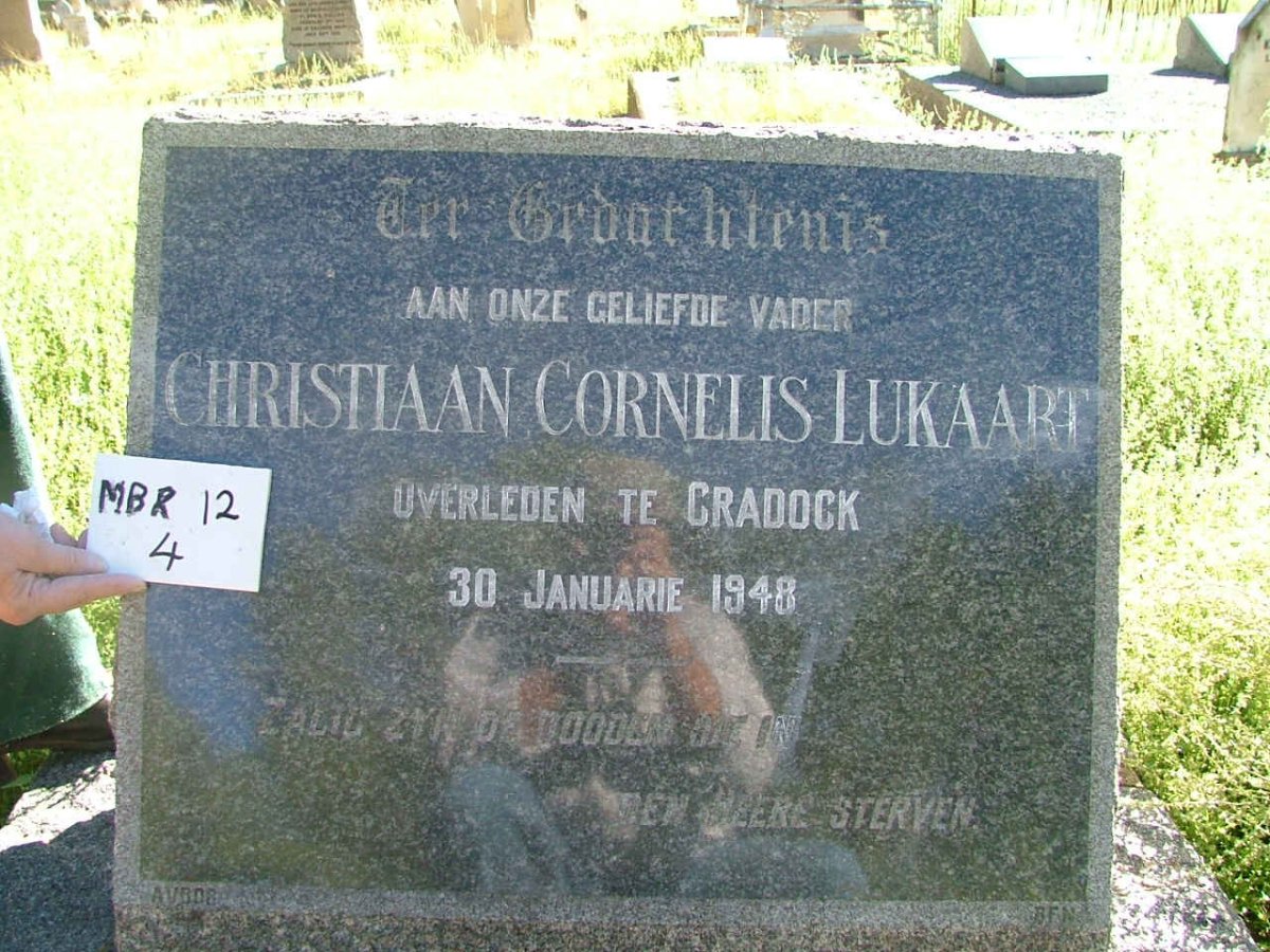 LUKAART Christiaan Cornelis -1948