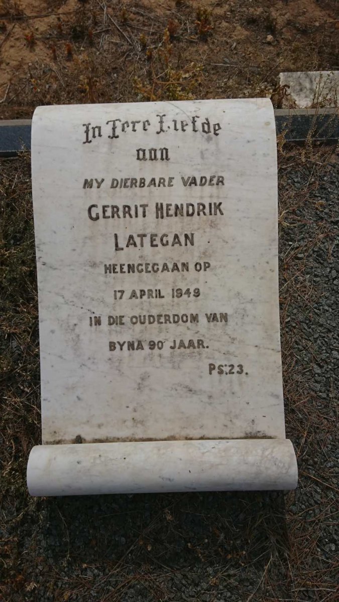 LATEGAN Gerrit Hendrik -1949