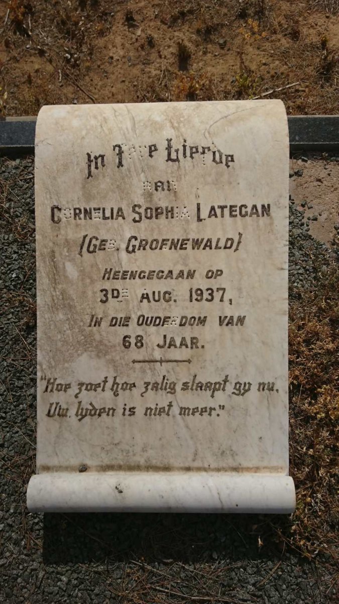 LATEGAN Cornelia Sophia nee GROENEWALD -1937