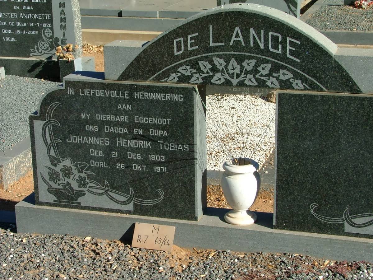 LANGE Johannes Hendrik Tobias, de 1903-1971