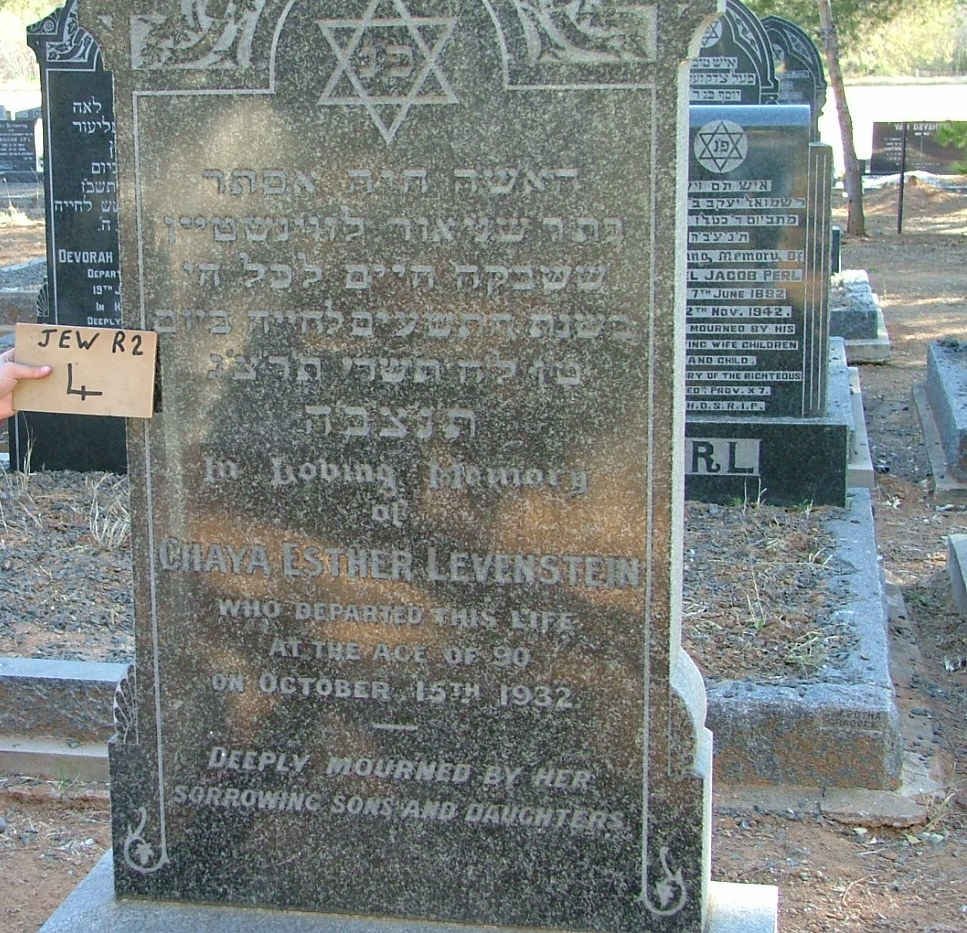 LEVENSTEIN Chaya Esther -1932