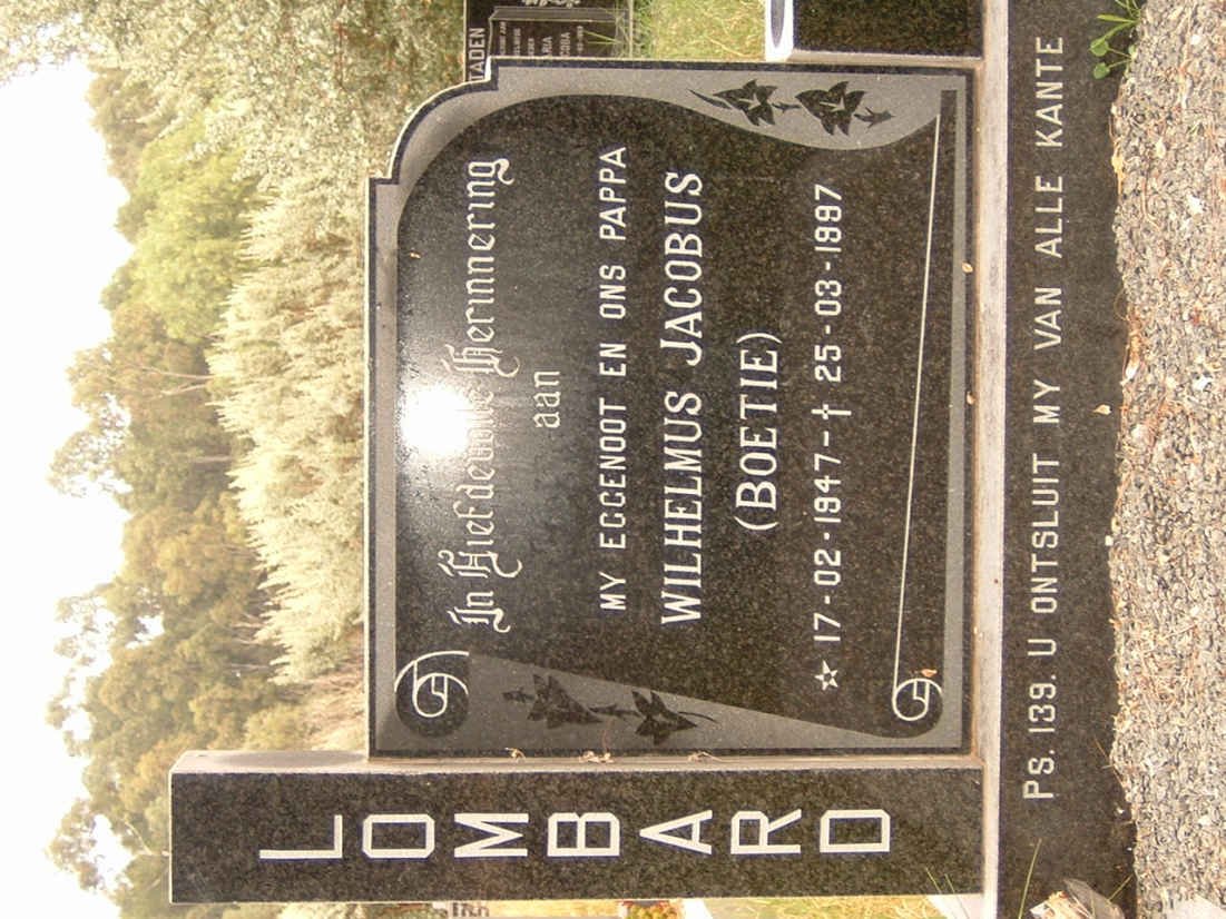LOMBARD Wilhelmus Jacobus 1947-1997