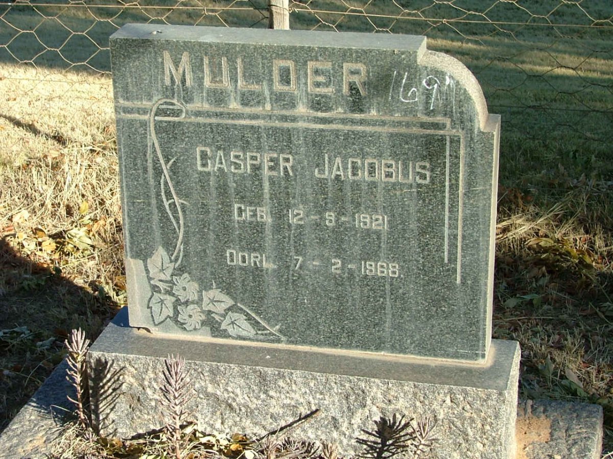 MULDER Casper Jacobus 1921-1968