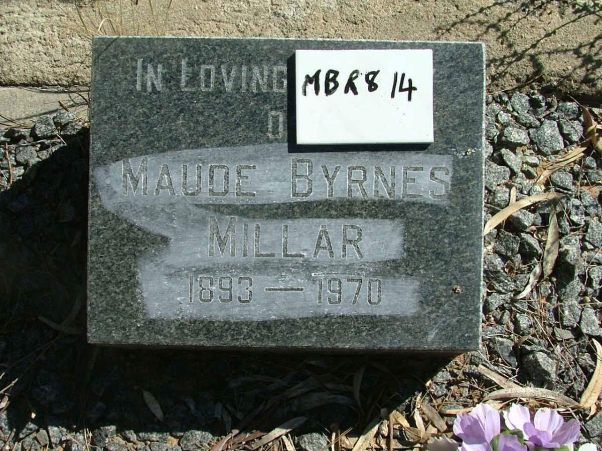 MILLAR Maude Byrnes 1893-1970