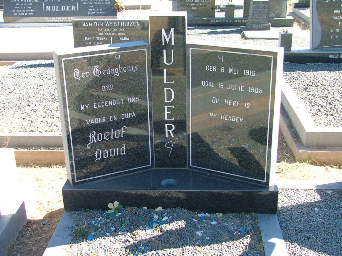 MULDER Roelof David 1916-1988