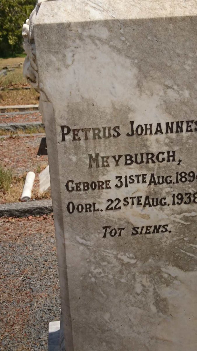 MEYBURGH Petrus Johannes 1890-1938