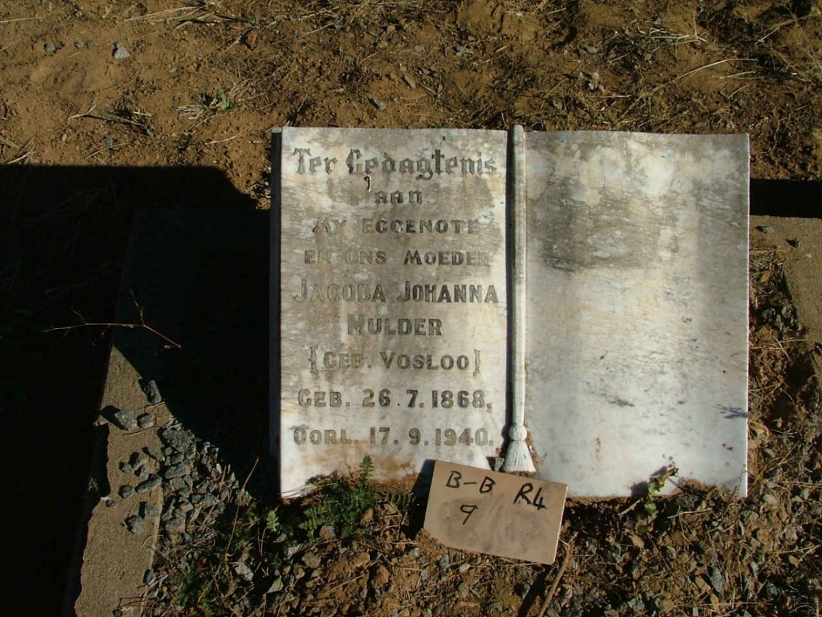 MULDER Jacoba Johanna nee VOSLOO 1868-1940