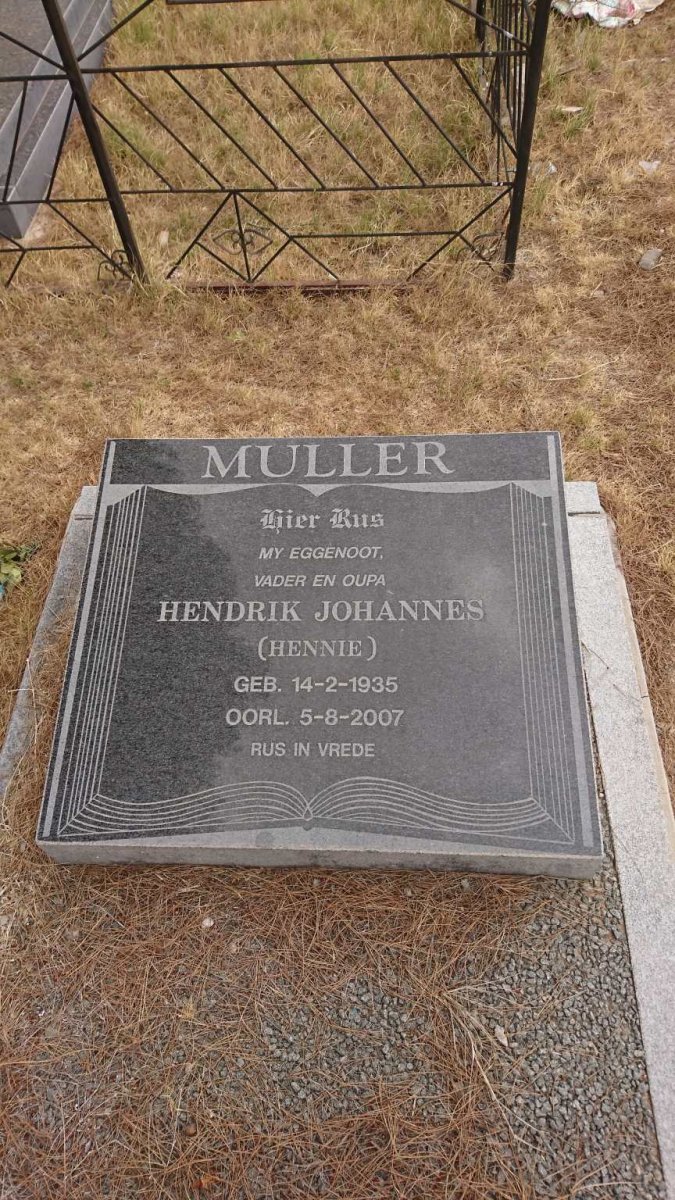 MULLER Hendrik Johannes 1935-2007