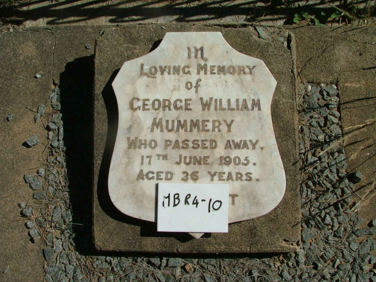 MUMMERY George William -1903