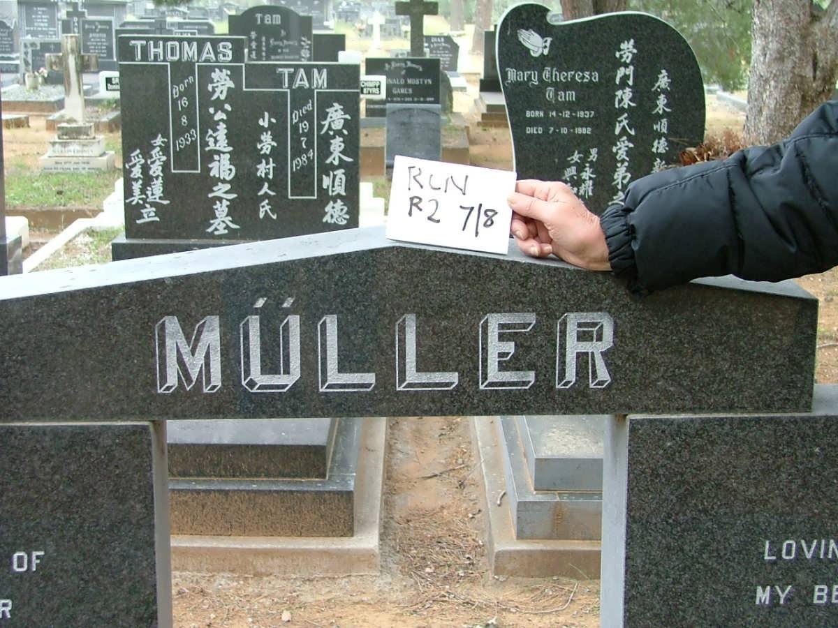 MÜLLER William Lawrence 1901-1991 &amp; Esther Andrina EVERT 1904-1971