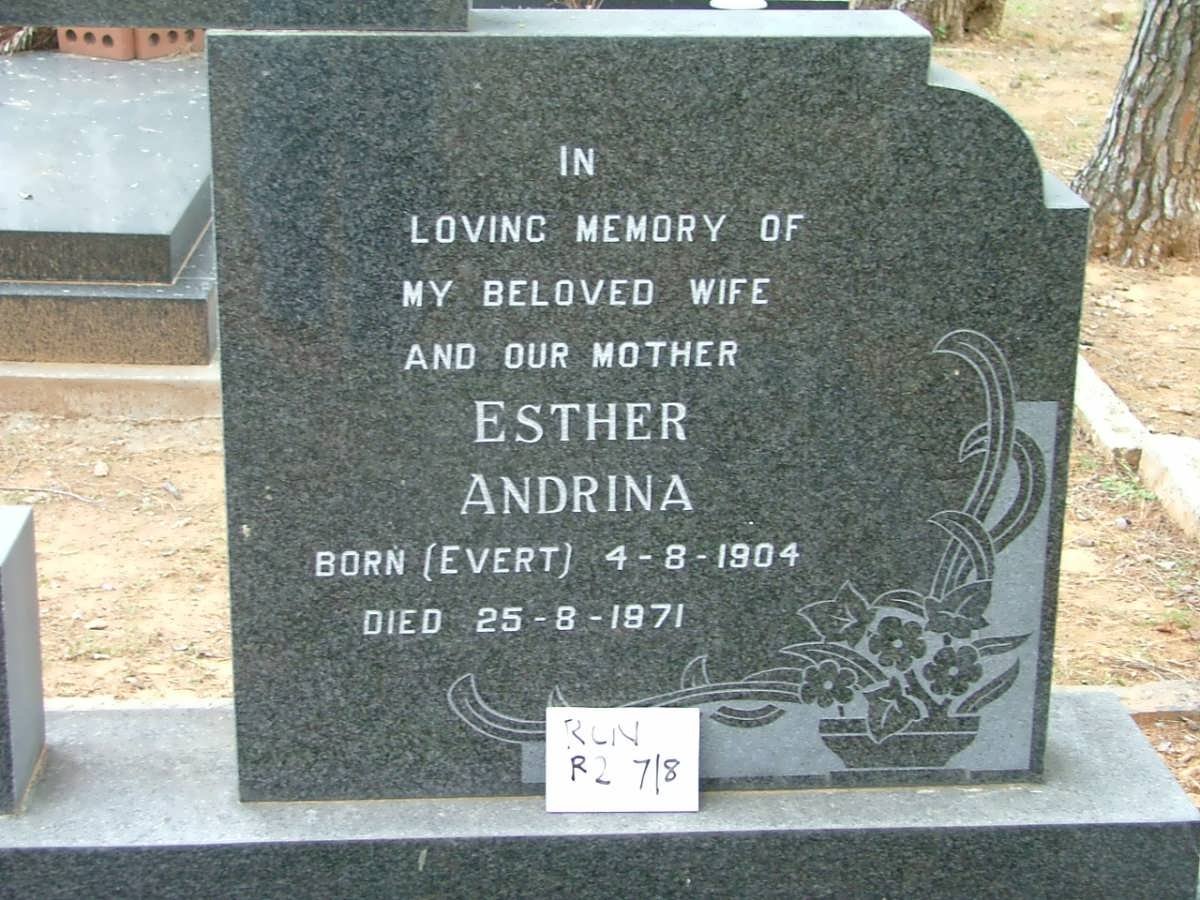 MÜLLER William Lawrence 1901-1991 &amp; Esther Andrina EVERT 1904-1971