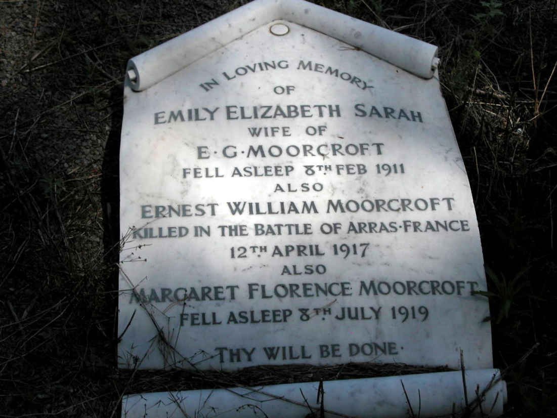 MOORCROFT Ernest William -1917 :: MOORCROFT Emily Elizabeth Sarah -1911 :: MOORCROFT Margaret Florence -1919