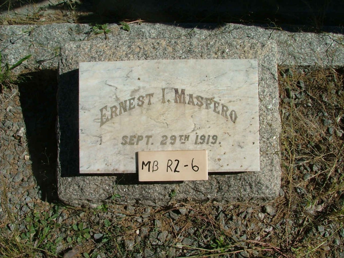 MASPERO Ernest I. -1919