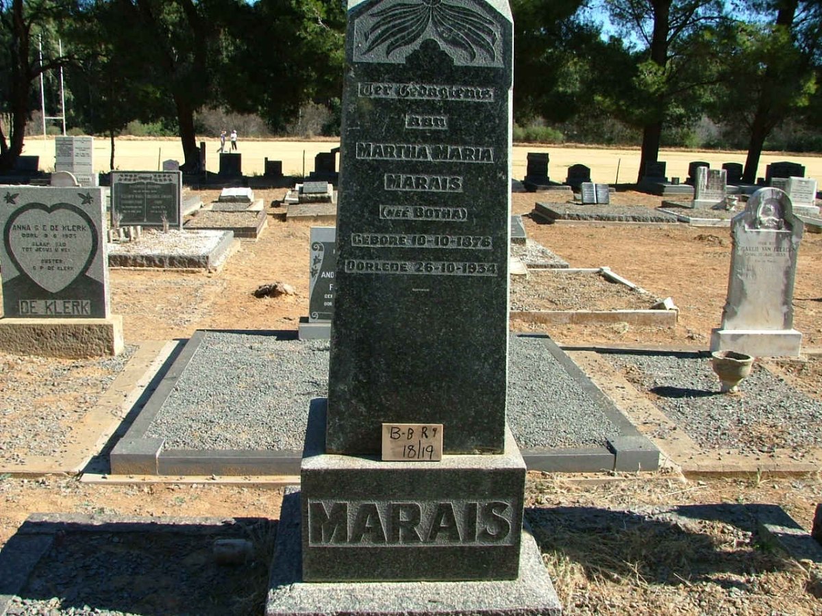 MARAIS Martha Maria nee BOTHA 1876-1934