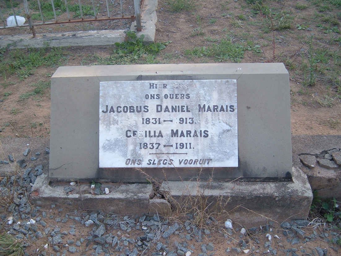 MARAIS Jacobus Daniel 1831-1913 &amp; Cecilia 1837-1911