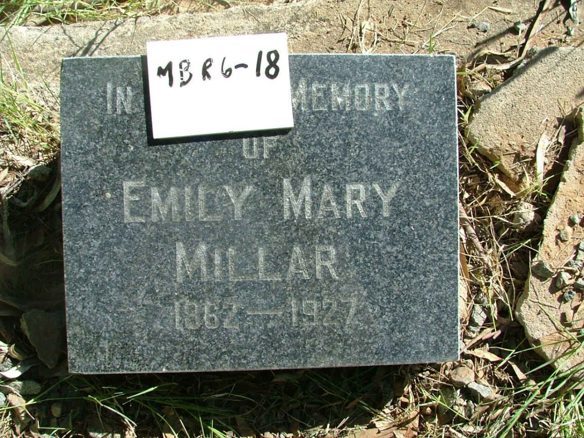 MILLAR Emily Mary 1862-1927