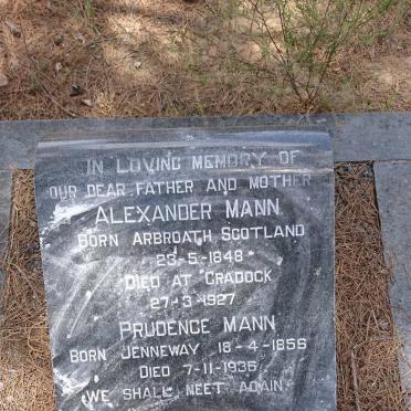 MANN Alexander 1848-1927 &amp; Prudence JENNEWAY 1856-1936