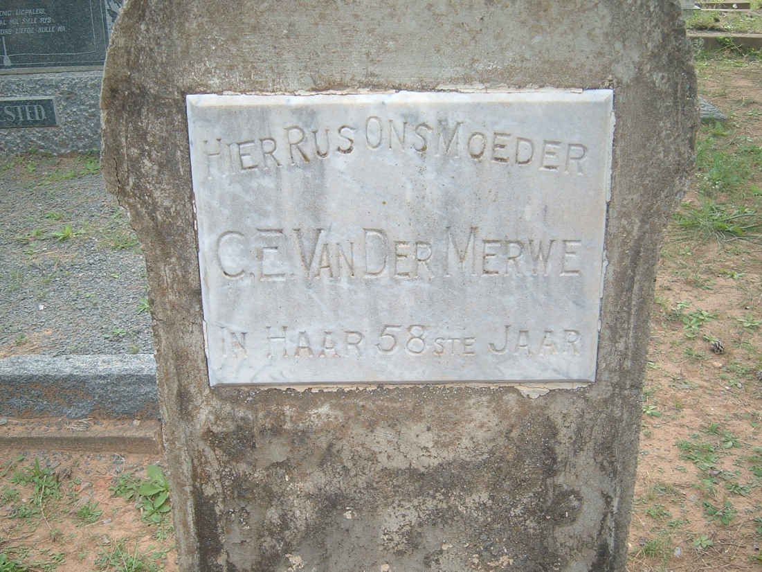 MERWE C.E., van der