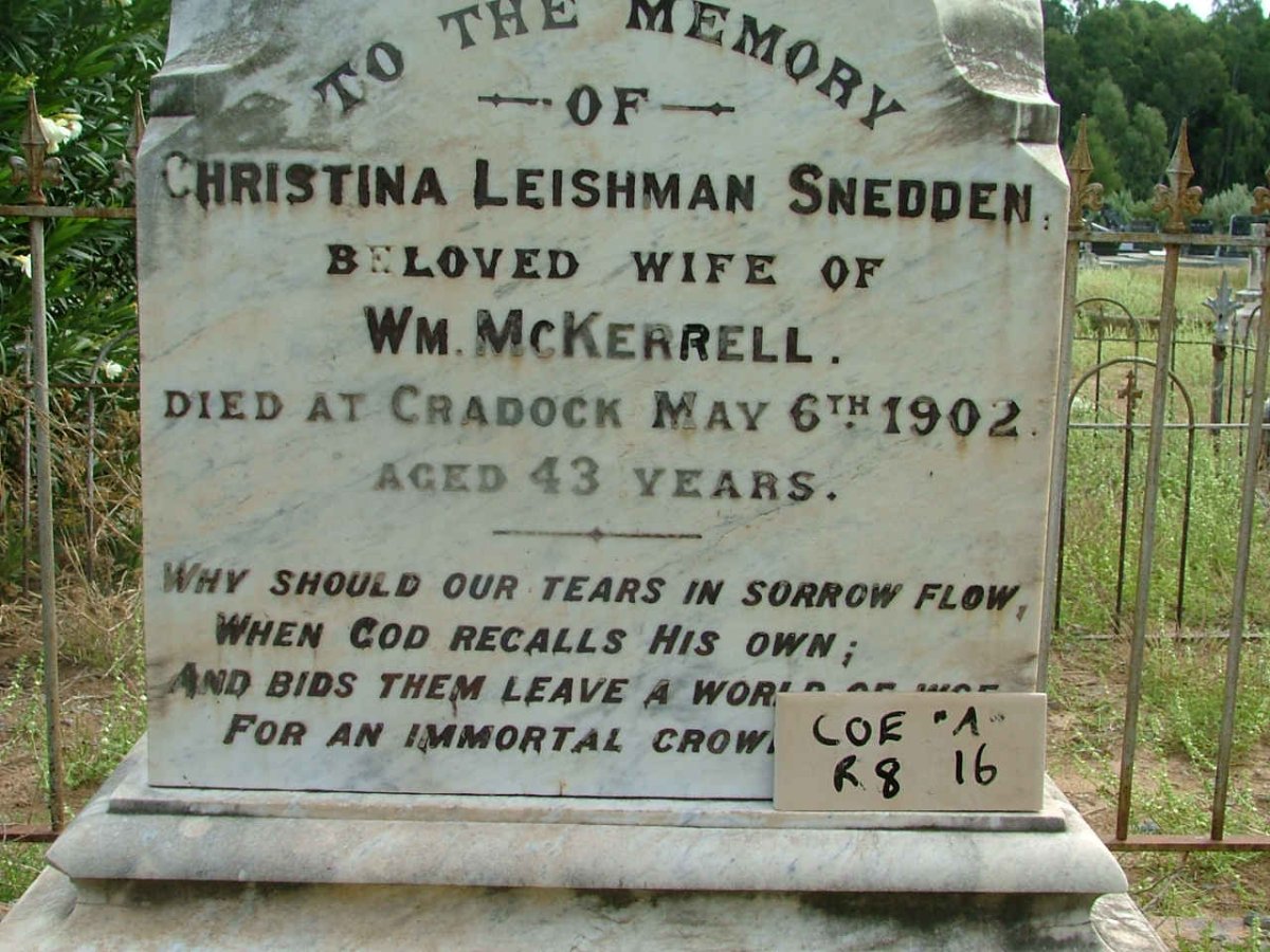 McKERRELL Christina Leishman Snedden -1902