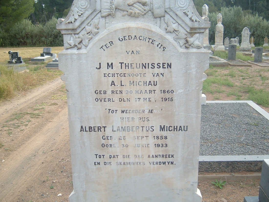 MICHAU Albert Lambertus 1858-1933 &amp; J.M. THEUNISSEN 1860-1915