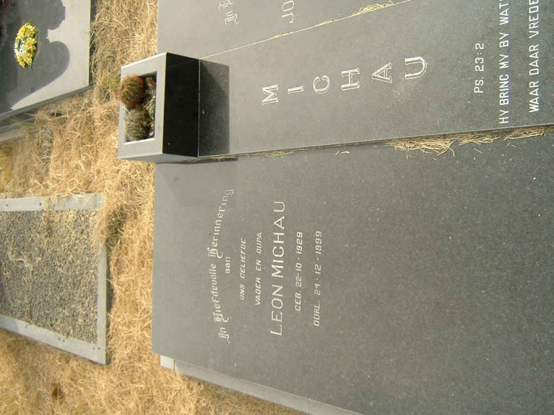 MICHAU Leon 1929-1999 &amp; DE VILLIERS Johanna voorheen MICHAU nee NORTJE 1936-1984