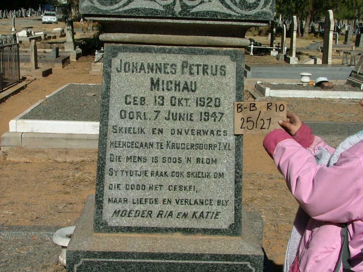 MICHAU Johannes Petrus 1920-1947