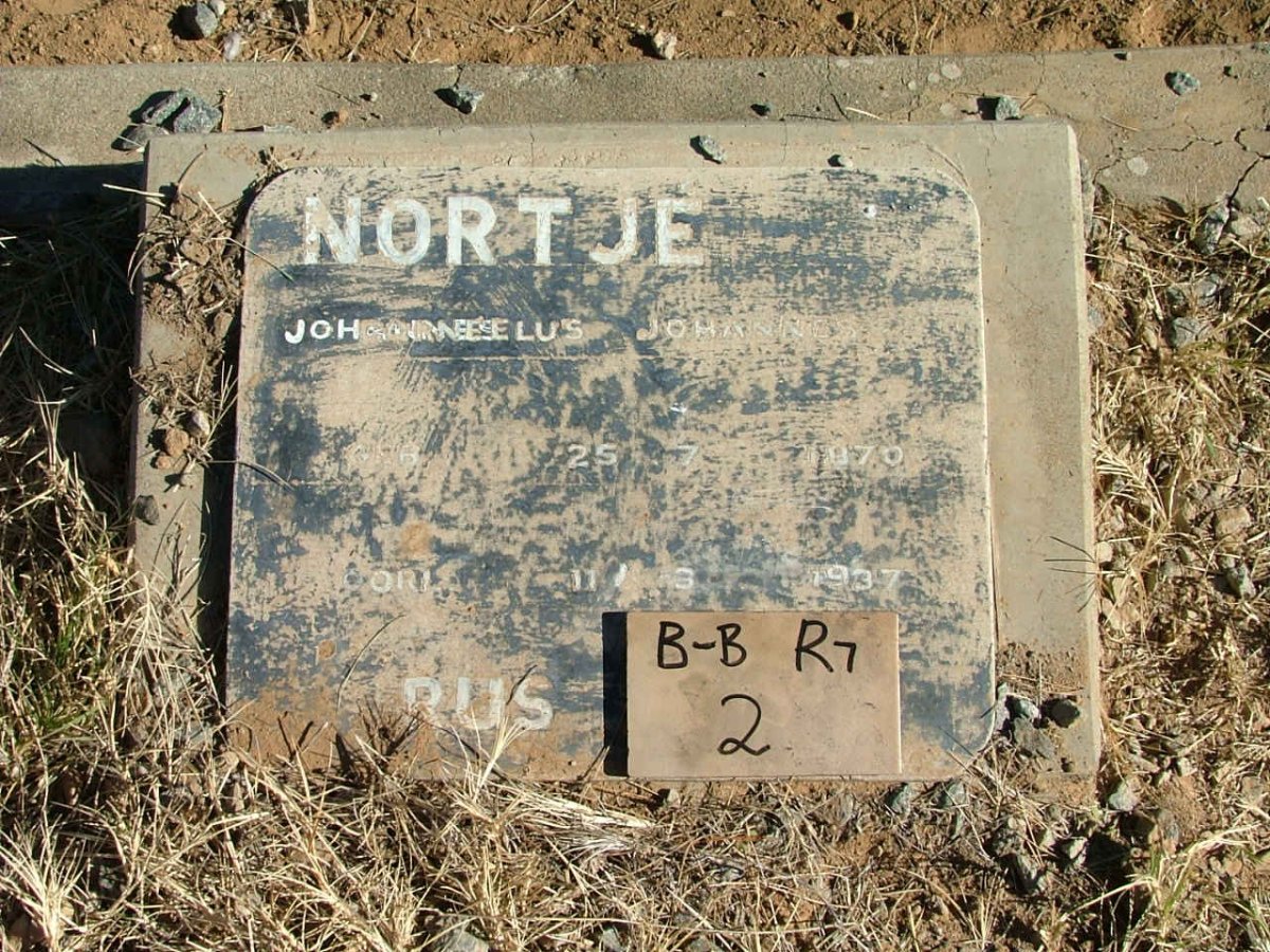 NORTJE J. Corneelus Johannes 1870-1937