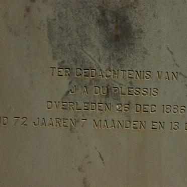 PLESSIS J.A., du -1886