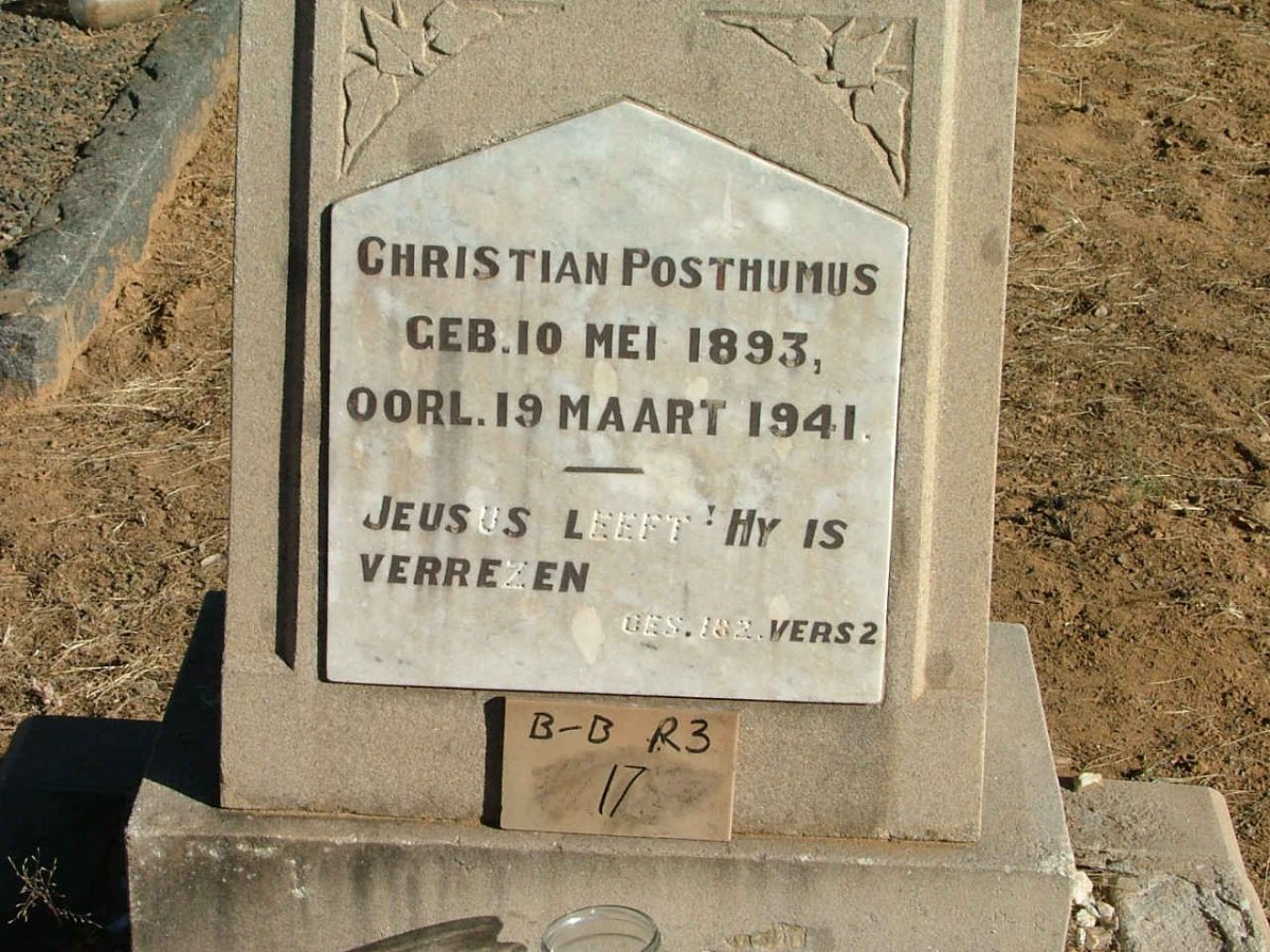 POSTHUMUS Christian 1893-1941