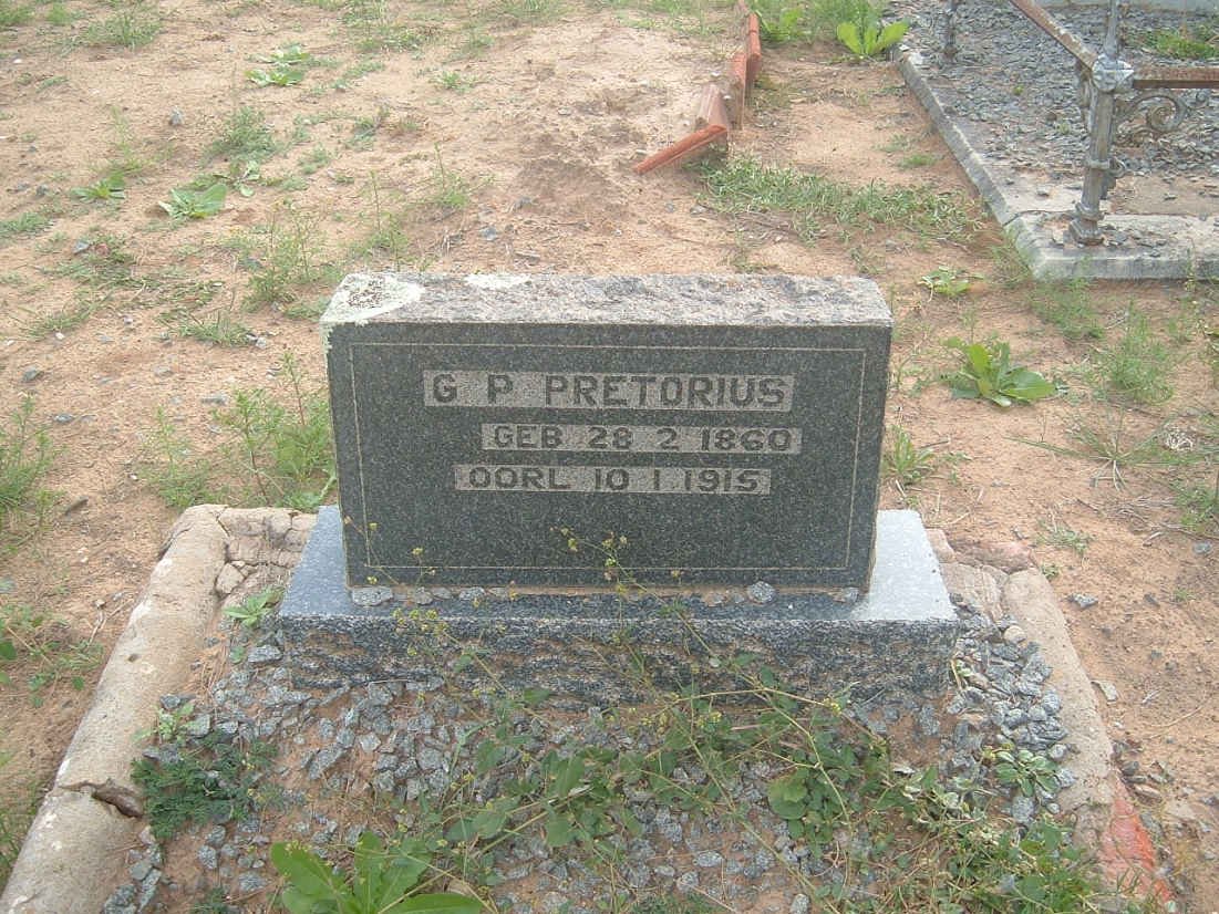 PRETORIUS G.P. 1860-1915