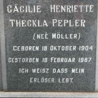 PEPLER Cäcilie Henriette Theckla MÖLLER 1904-1987