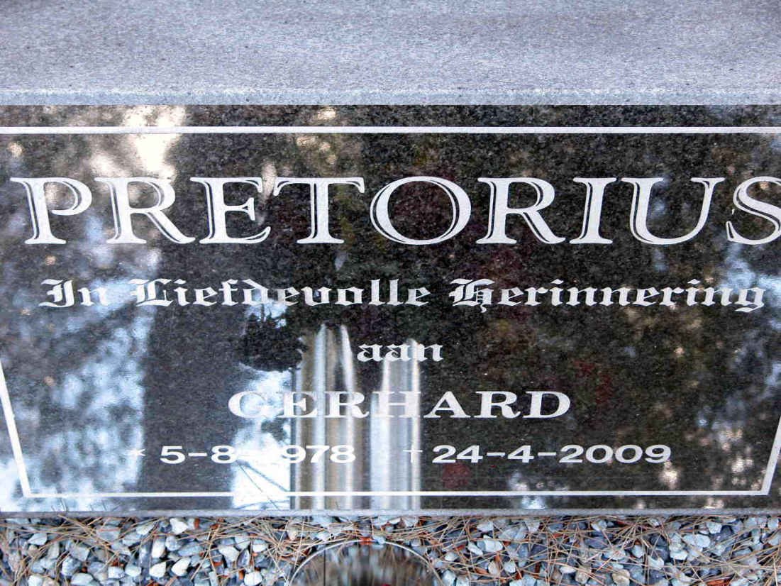 PRETORIUS Gerhard 1978-2009