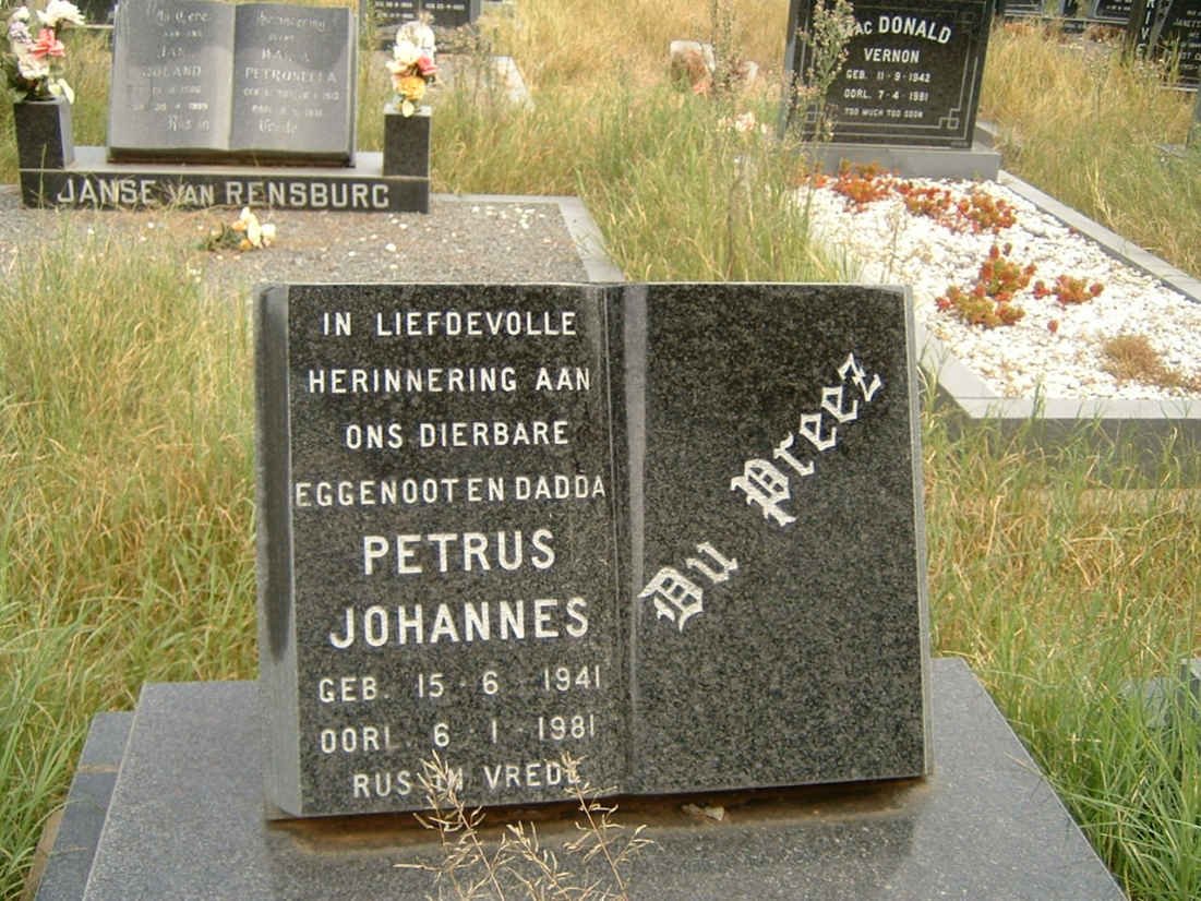PREEZ Petrus Johannes, du 1941-1981