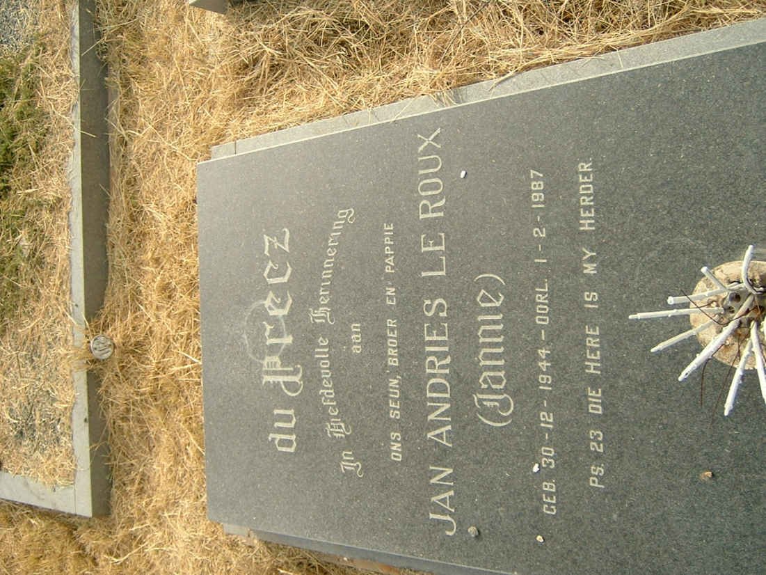 PREEZ Jan Andries le Roux, du 1944-1987