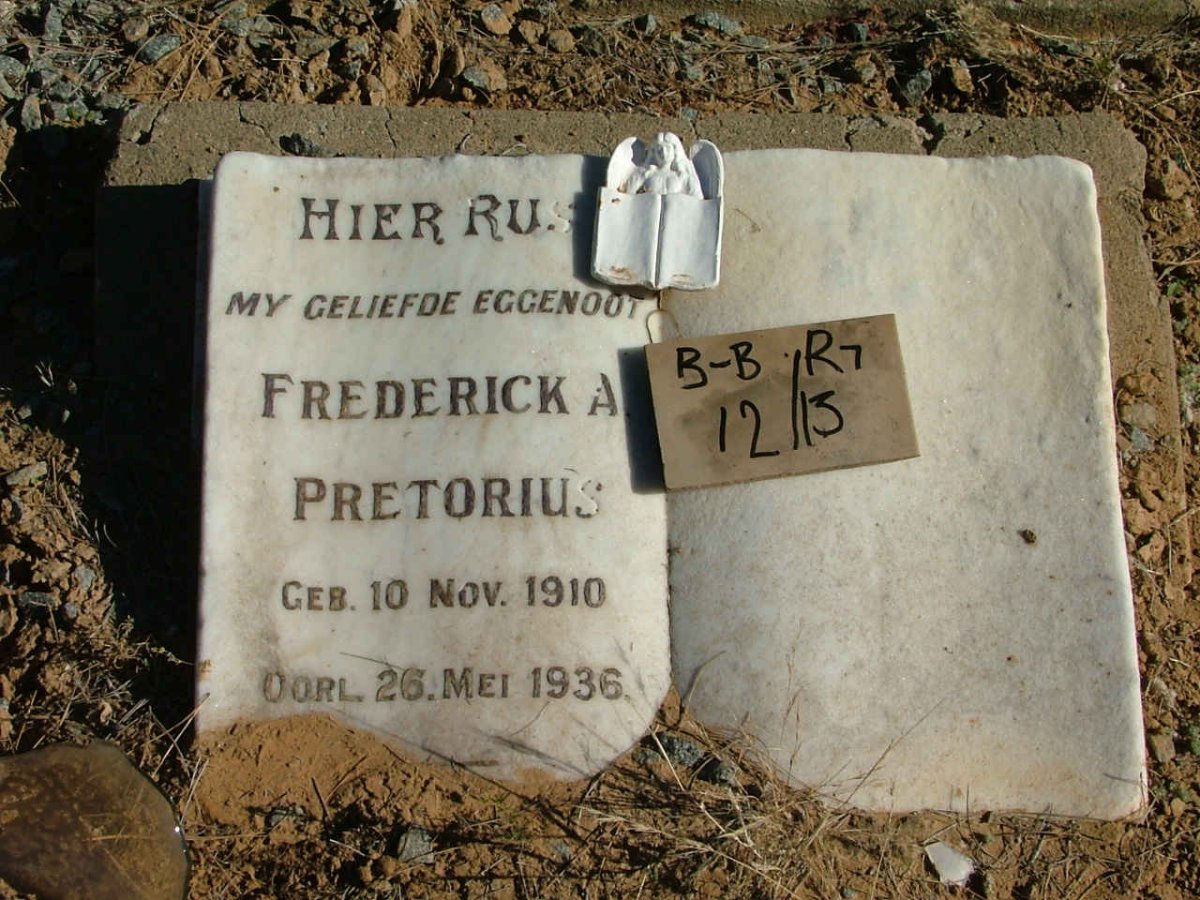 PRETORIUS Frederick A. 1910-1936