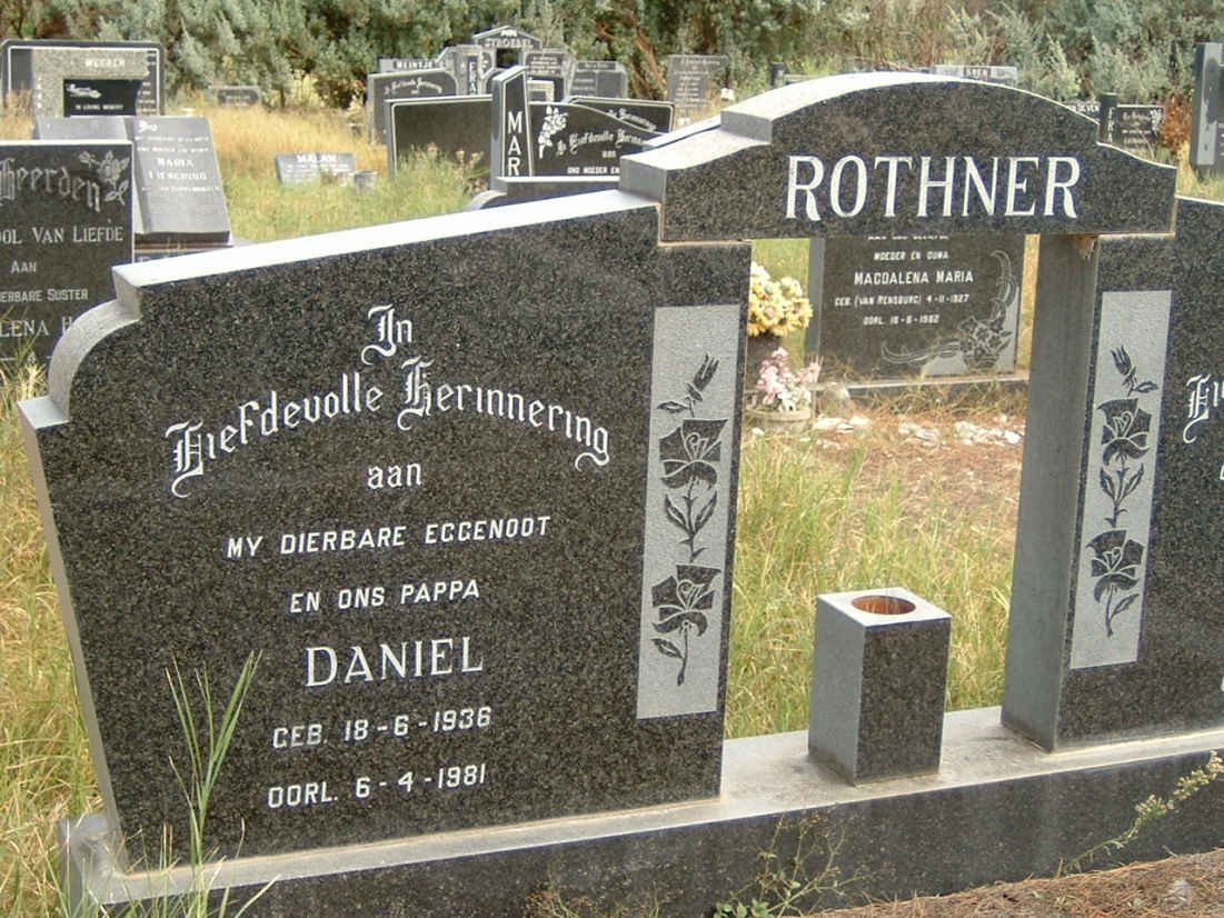 ROTHNER Daniel 1936-1981 &amp; Martha D.J. ERASMUS 1939-