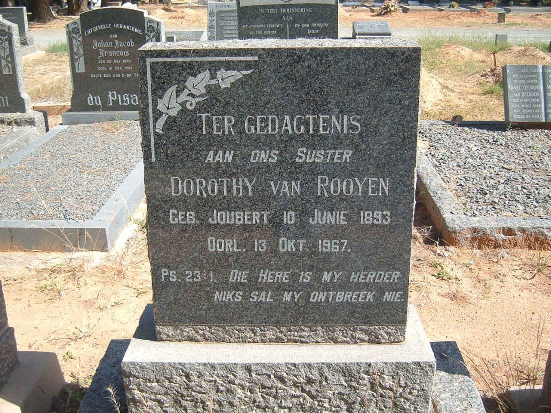 ROOYEN Dorothy, van nee JOUBERT 1893-1967